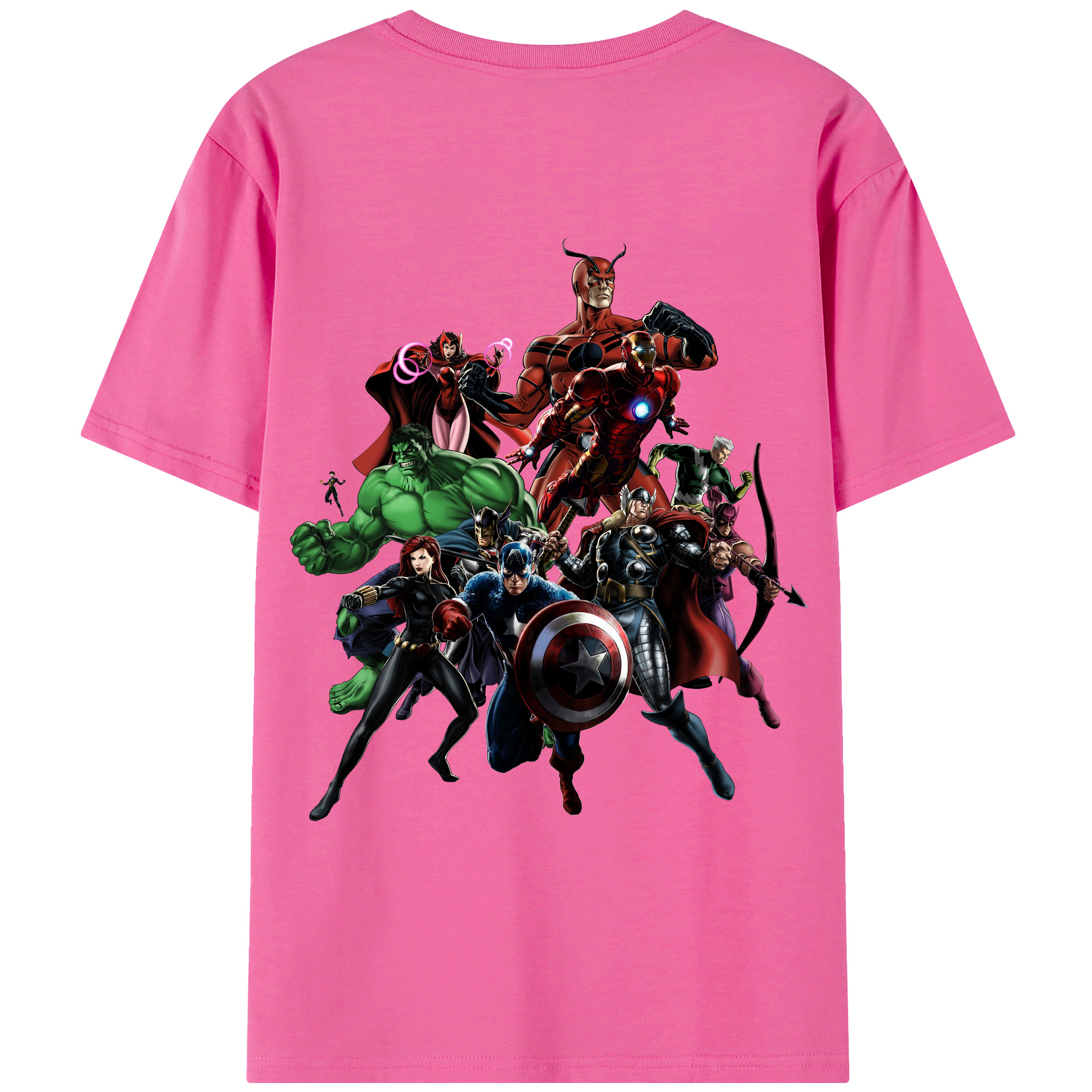 （画像用） アベンジャーズ The Avengers レディース半袖Tシャツ(バックプリント)